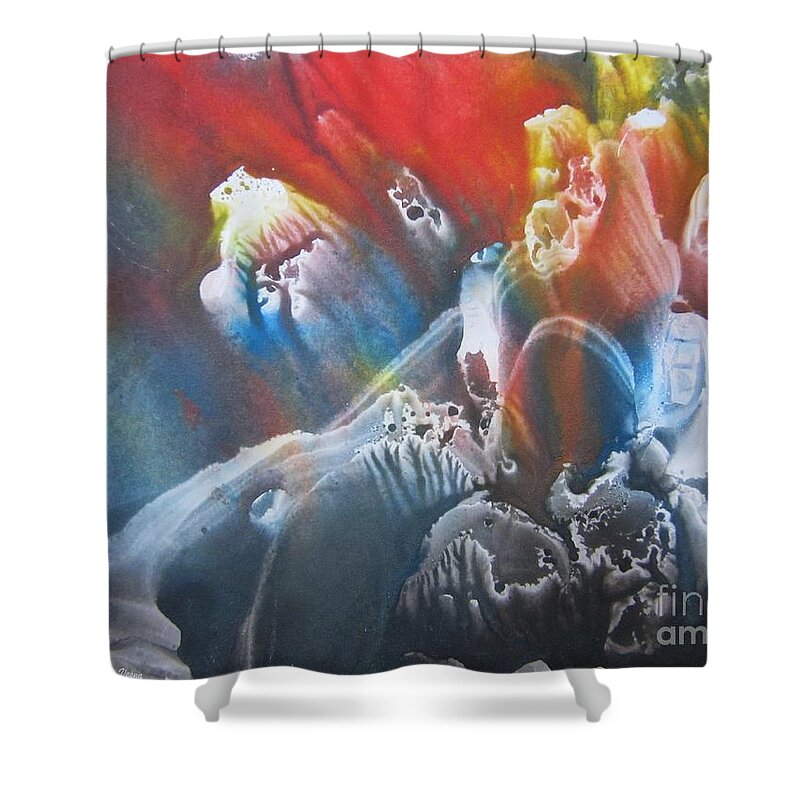 Imagination Shower Curtain featuring the painting Imagination 1 by Vesna Martinjak