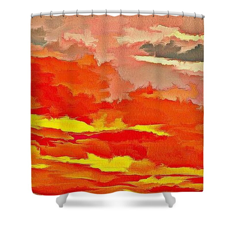 Sunset Shower Curtain featuring the photograph Impassioned by Carlee Ojeda