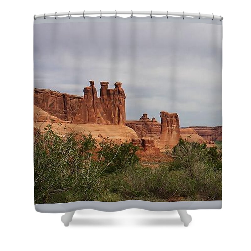 Arches National Park Shower Curtain featuring the photograph In the Canyon by Bruce Bley