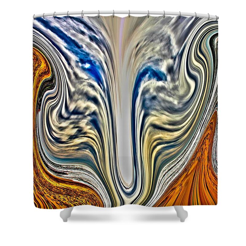 Science Fiction Shower Curtain featuring the photograph In the Swim by Nick David