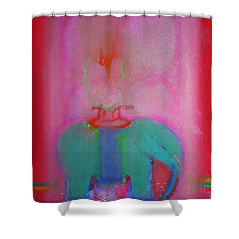 Elephant Shower Curtain featuring the painting Indian Elephant by Charles Stuart