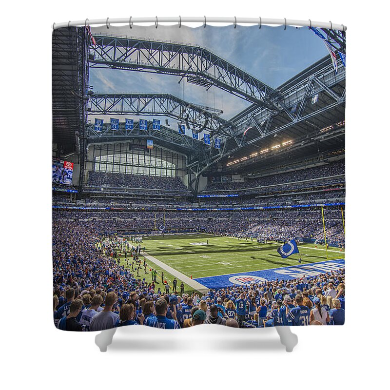 Indiana Shower Curtain featuring the photograph Indianapolis Colts Lucas Oil Stadium 3233 by David Haskett II