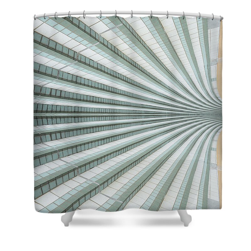 Steps Shower Curtain featuring the photograph Infinite Stairway, Sideways Into by Olaser