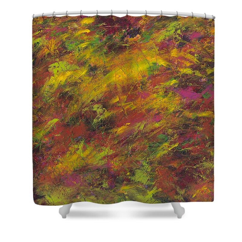Healing Shower Curtain featuring the painting Infinity by Angela Bushman