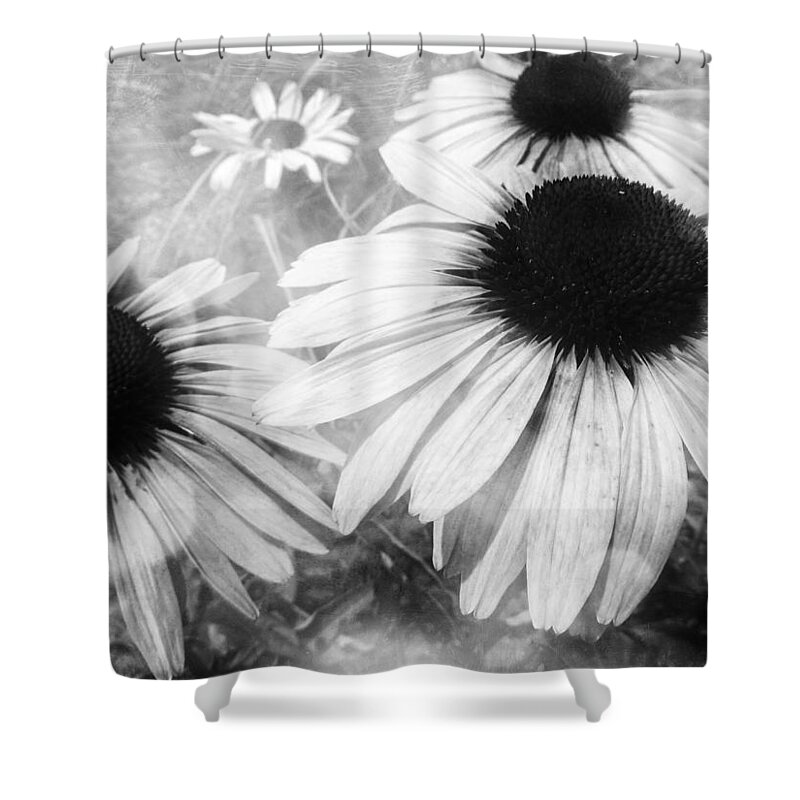 Infrared Flowers Shower Curtain featuring the photograph Infrared Coneflowers by Shawna Rowe