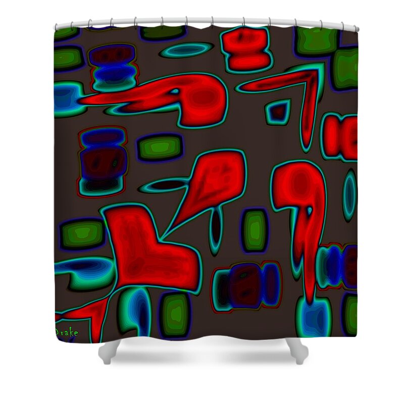 Infrared Shower Curtain featuring the digital art Infrared Flight by Alec Drake