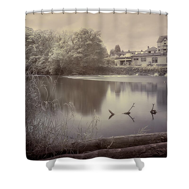  Shower Curtain featuring the photograph Infrared Riverside by B Cash