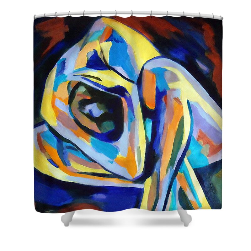 Contemporary Art Shower Curtain featuring the painting Inner reality by Helena Wierzbicki