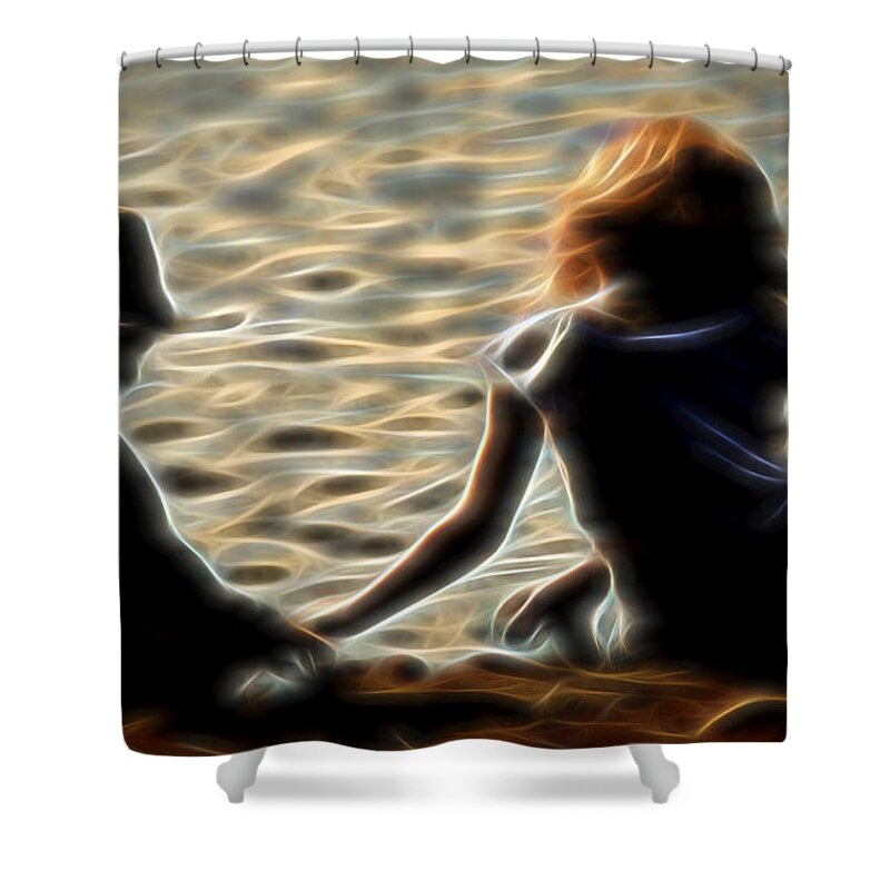 People Shower Curtain featuring the digital art Innocence by William Horden