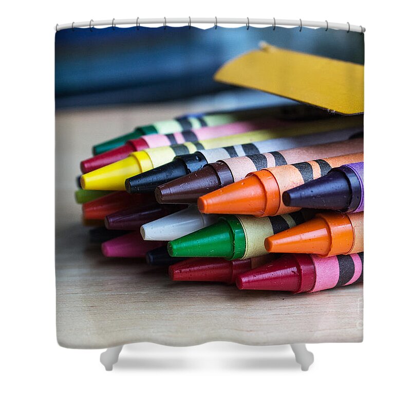 Crayon Shower Curtain featuring the photograph Inside The Box Two by Arlene Carmel