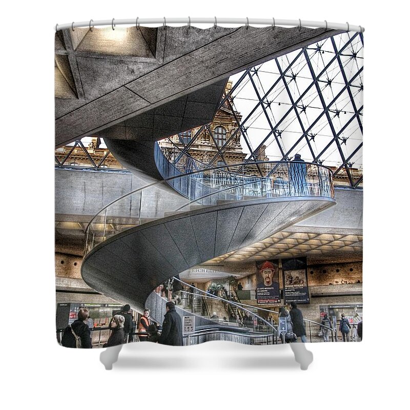 Louvre Shower Curtain featuring the photograph Inside The Louvre Museum in Paris by Marianna Mills
