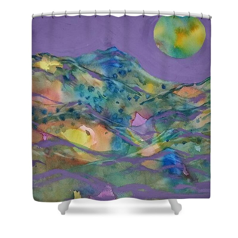 Landscape Shower Curtain featuring the painting Inspiration by Kim Shuckhart Gunns