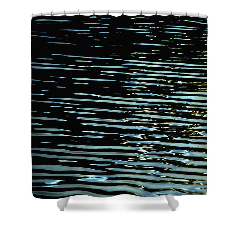 Abstract Water Reflection Shower Curtain featuring the photograph Intensity by Donna Blackhall