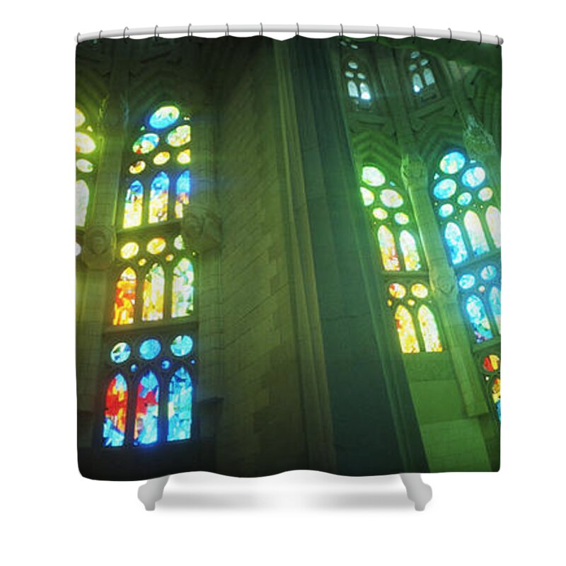 Photography Shower Curtain featuring the photograph Interiors Of A Church Designed by Panoramic Images