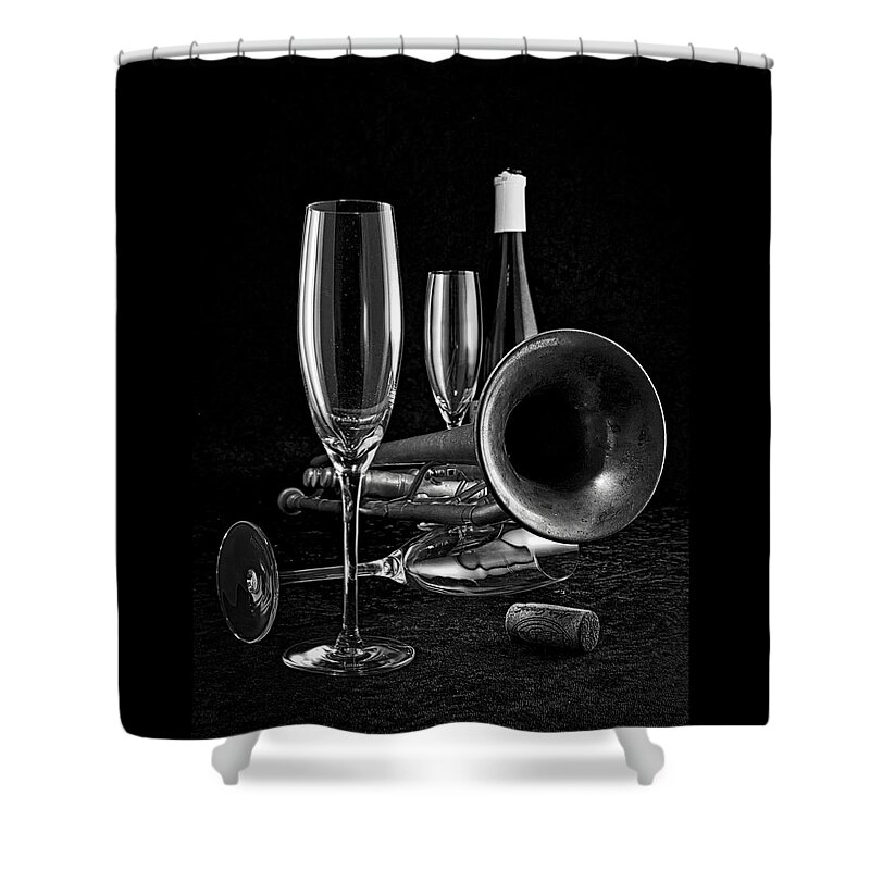 Glasses Shower Curtain featuring the photograph Intermission Riff by Elf EVANS
