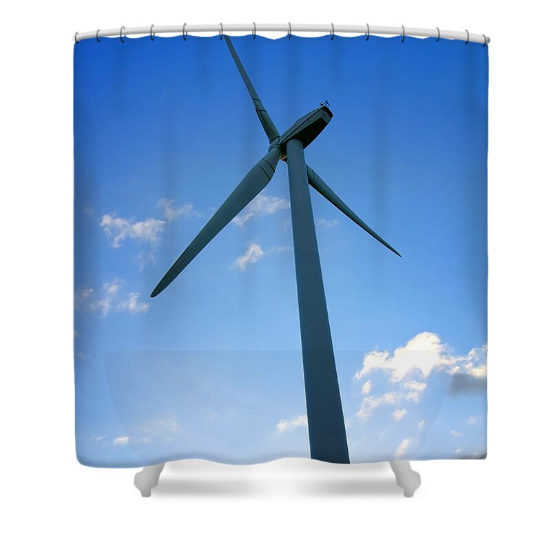 Windmill Shower Curtain featuring the photograph Into the Wind by Olivier Le Queinec