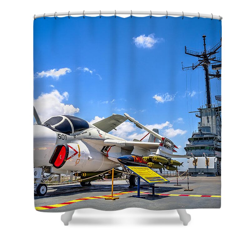 Corpus Christi Shower Curtain featuring the photograph Intruder on the Lexington by Tim Stanley