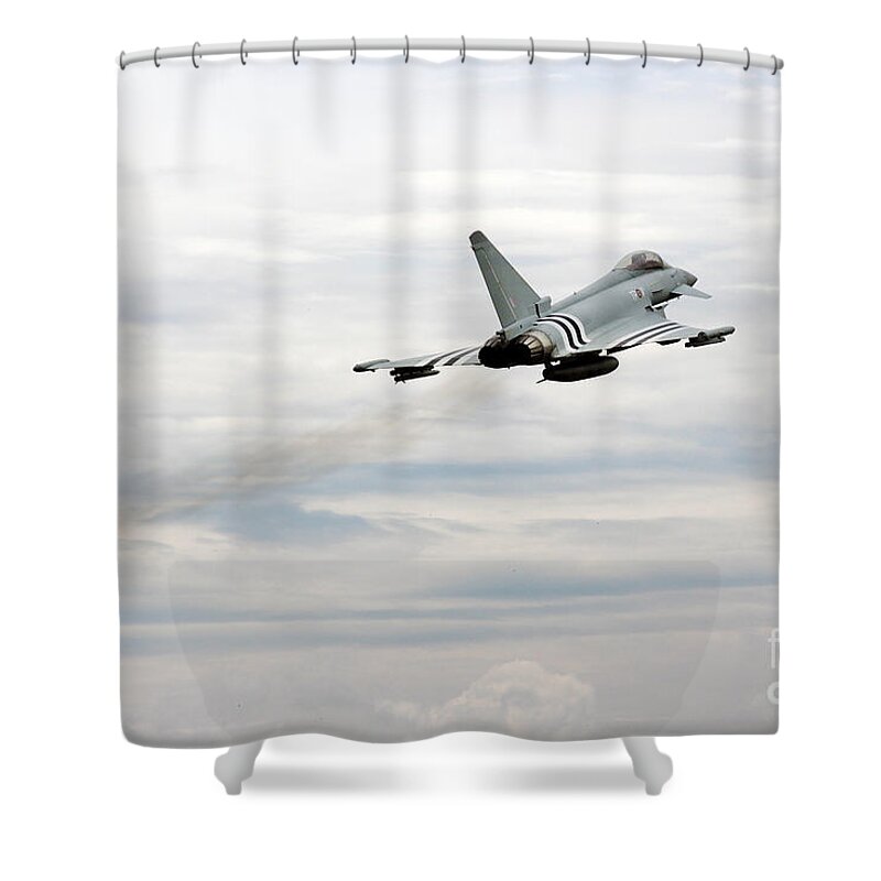Raf Typhoon Shower Curtain featuring the photograph Invasion Typhoon by Airpower Art