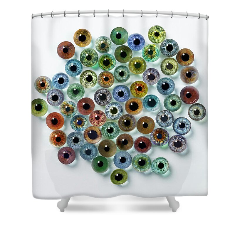 White Background Shower Curtain featuring the photograph Irises by Gandee Vasan