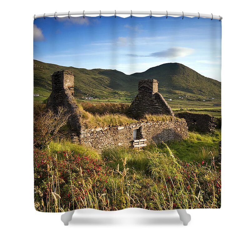 Ireland Shower Curtain featuring the photograph Irish Cottage by David Lichtneker