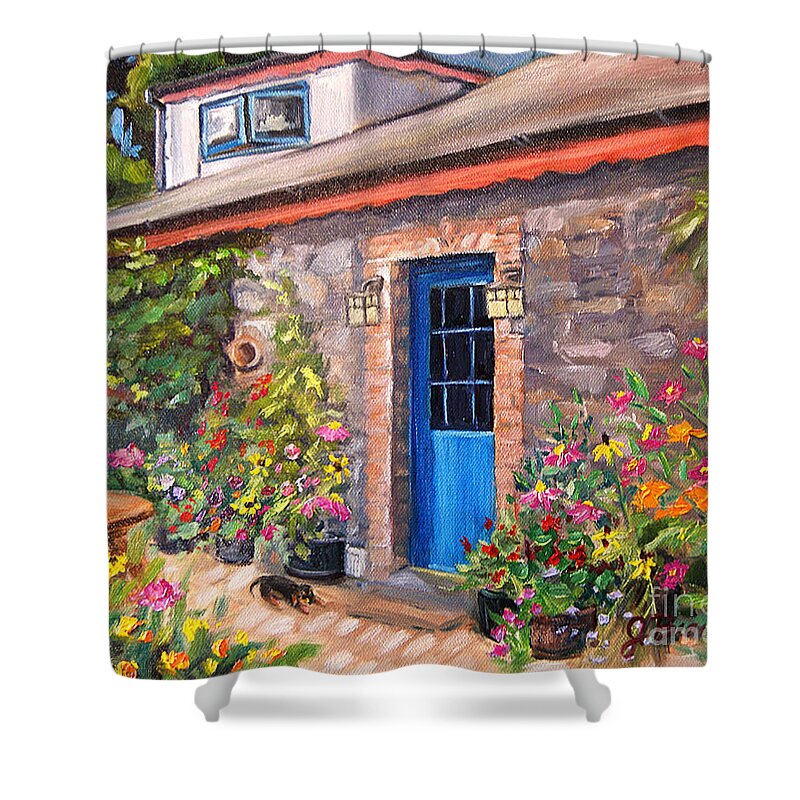  Shower Curtain featuring the painting Irish Cottage by Jennifer Beaudet