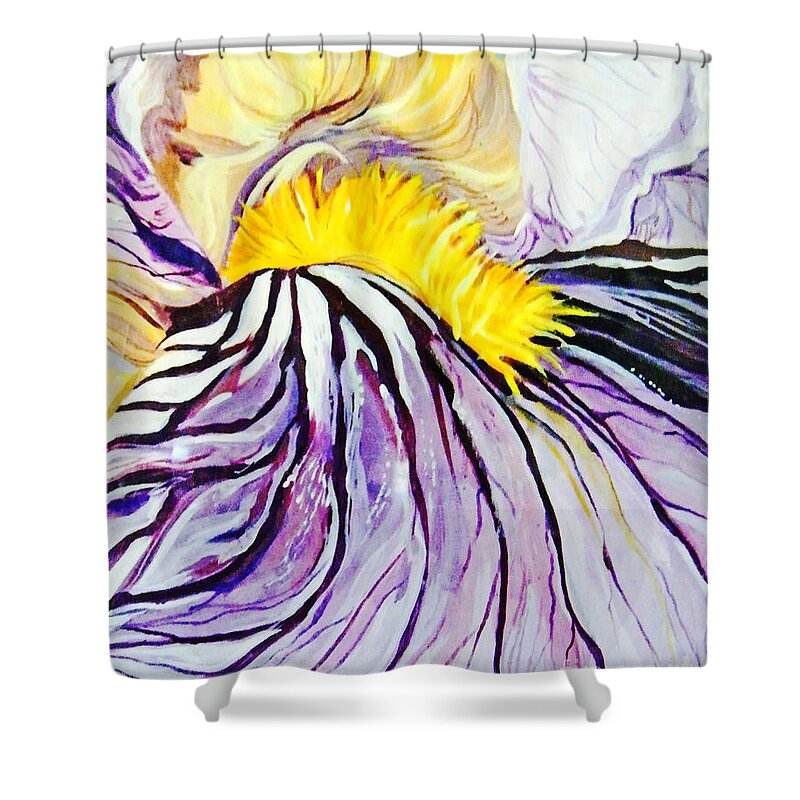 Iris Shower Curtain featuring the painting Irisiris by Lizi Beard-Ward