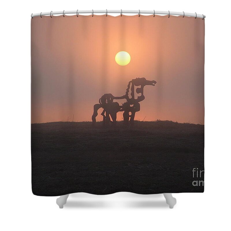 Sunrise Shower Curtain featuring the photograph Iron Horse II by Reid Callaway