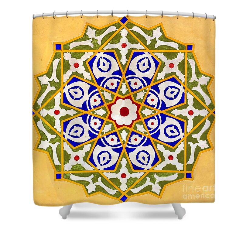 Art Shower Curtain featuring the photograph Islamic art 09 by Antony McAulay