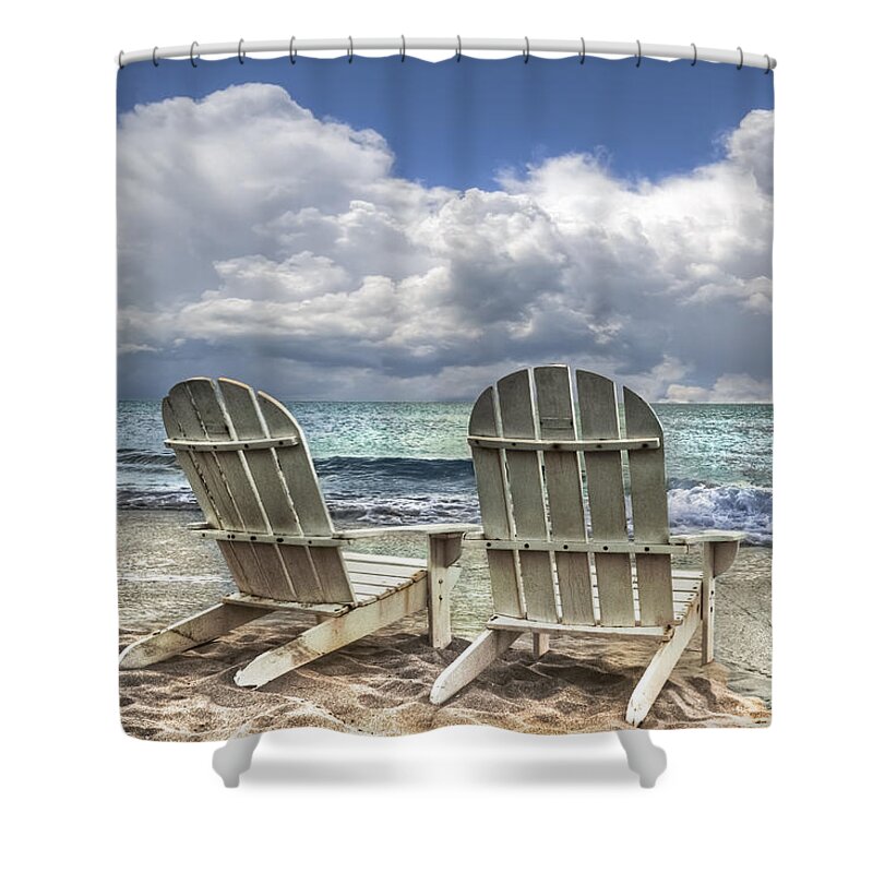 Clouds Shower Curtain featuring the photograph Island Attitude by Debra and Dave Vanderlaan