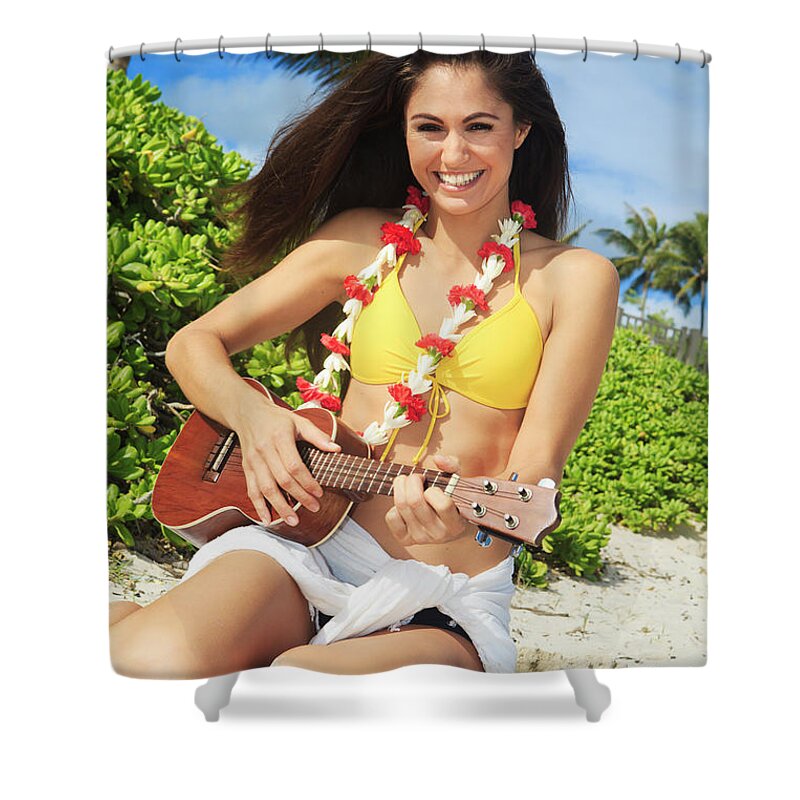 Beach Shower Curtain featuring the photograph Island Music II by Tomas Del Amo - Printscapes