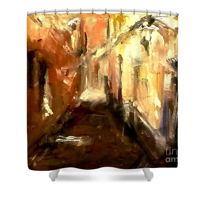 Town Shower Curtain featuring the photograph Italian Alley by Tamara Michael