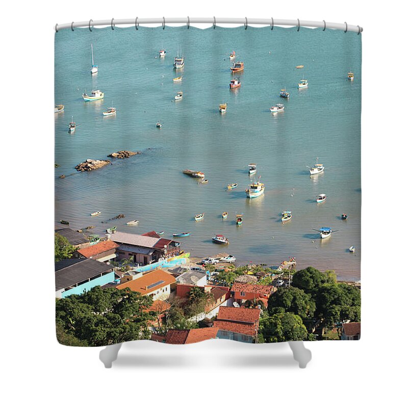 Tranquility Shower Curtain featuring the photograph Itapema - Brazil by Dircinhasw