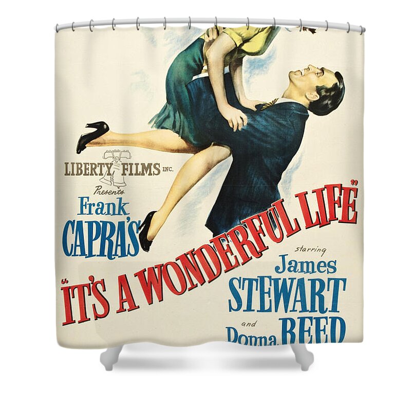 Its A Wonderful Life Shower Curtain featuring the digital art It's a Wonderful Life by Georgia Fowler