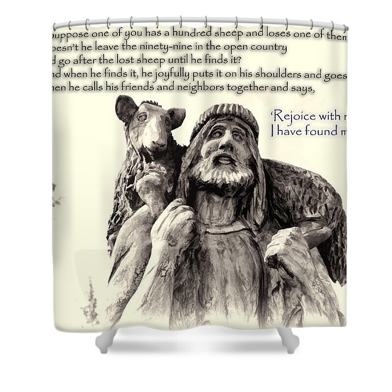 Luke 15 Shower Curtain featuring the photograph Jesus and Lamb by David Arment