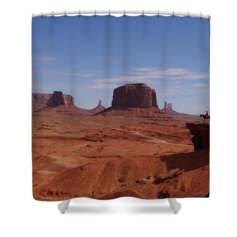 Monument Valley Shower Curtain featuring the photograph John Ford's Point in Monument Valley by Keith Stokes