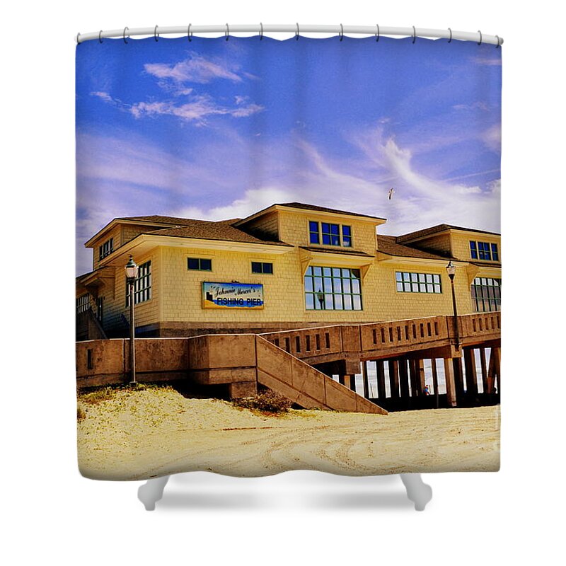 Johnnie Mercer Shower Curtain featuring the photograph Johnnie Mercer Pier by Amy Lucid