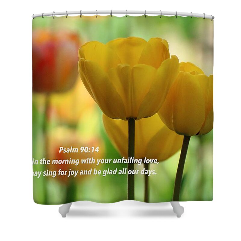 Tulip Shower Curtain featuring the photograph Joy comes in the morning by Lynn Hopwood