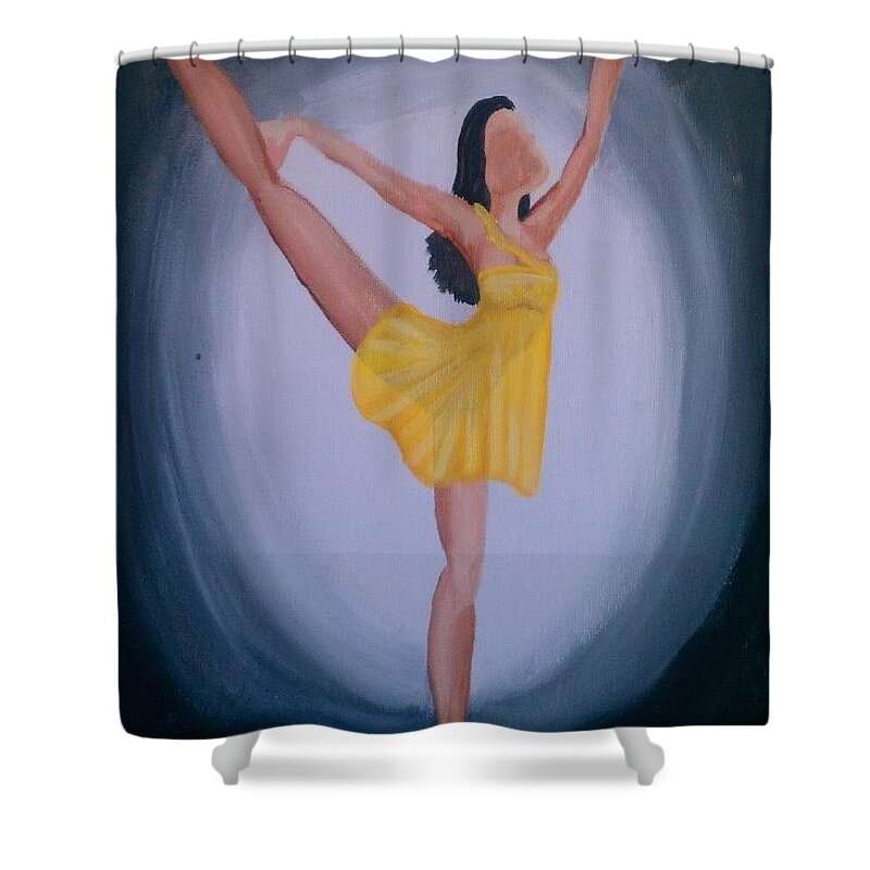 Marisela Mungia Shower Curtain featuring the painting Joy by Marisela Mungia