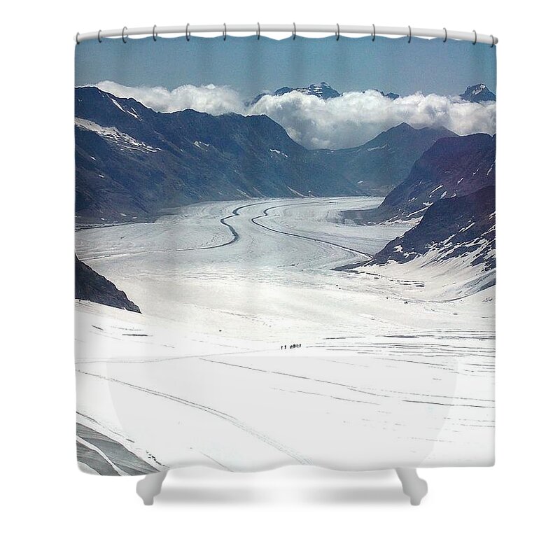 Jungfrau Shower Curtain featuring the photograph Jungfrau Glacier by Nina Kindred