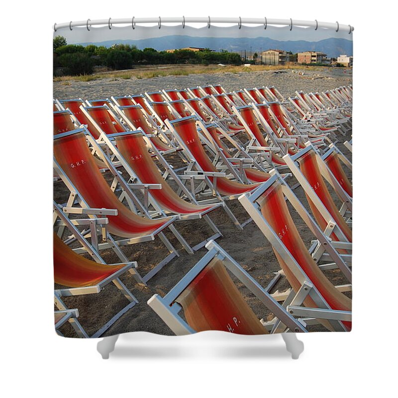 Beaches Shower Curtain featuring the photograph Just Relax at the Shore by Caroline Stella