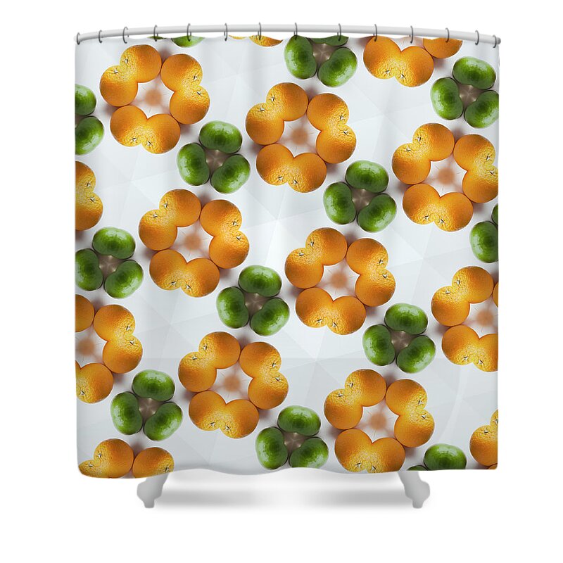 Yellow Shower Curtain featuring the photograph Kaleidoscope Of Grapefruits And Limes by Hiroshi Watanabe