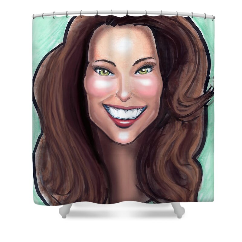 Kate Middleton Shower Curtain featuring the painting Kate Middleton by Kevin Middleton