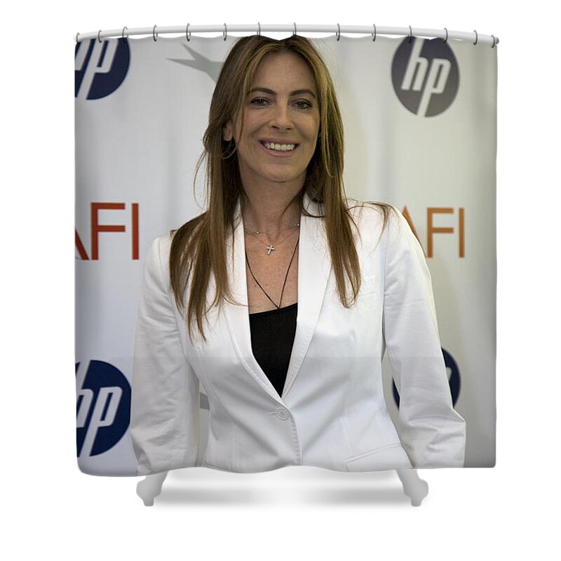 Kathryn Bigelow Shower Curtain featuring the photograph Kathryn Bigelow by Hugh Smith