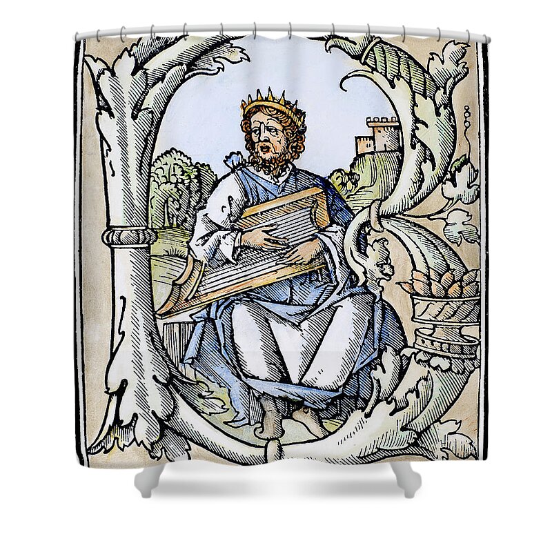 10th Century B.c Shower Curtain featuring the painting King David (d by Granger