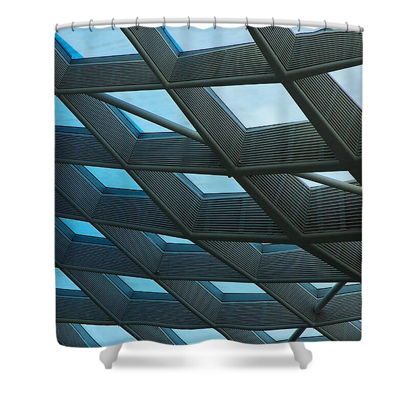 Kogod Shower Curtain featuring the photograph Kogod Courtyard Ceiling by Stuart Litoff