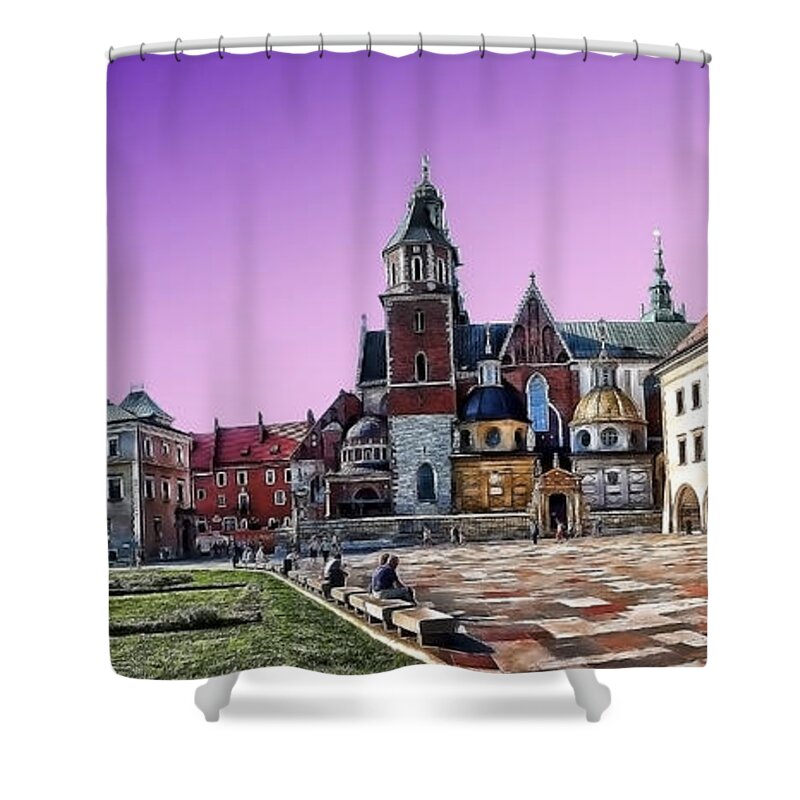 Krakow Shower Curtain featuring the photograph Krakow Wawel Cathedral by Justyna Jaszke JBJart