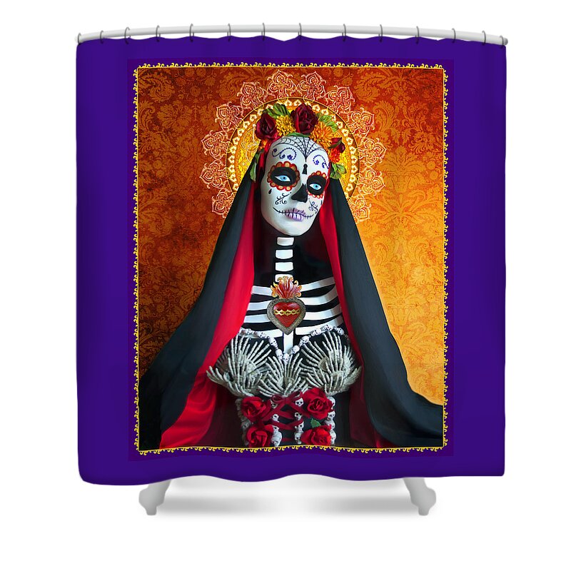 Day Of The Dead Shower Curtain featuring the photograph La Muerte by Tammy Wetzel