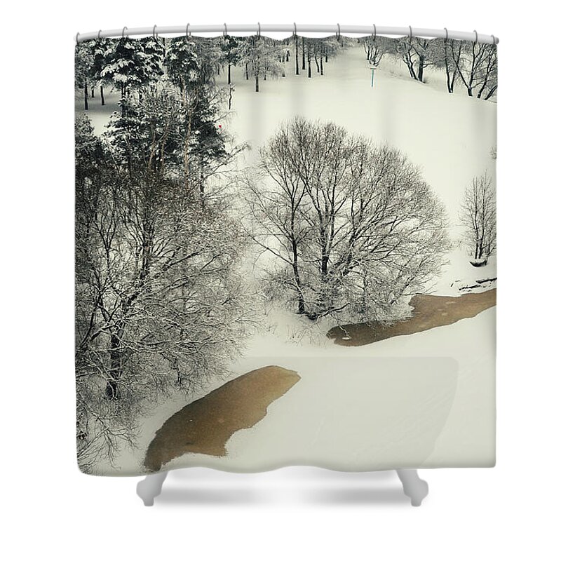 Winter Shower Curtain featuring the photograph Lacy Winter 5 by Jenny Rainbow