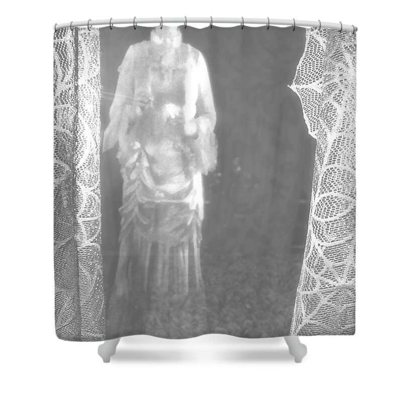 Ghost Shower Curtain featuring the photograph Lady in White by Diana Haronis