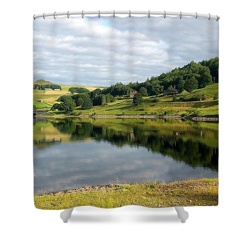 Tranquility Shower Curtain featuring the photograph Ladybower Reservoir, Peak District by Kev Hill